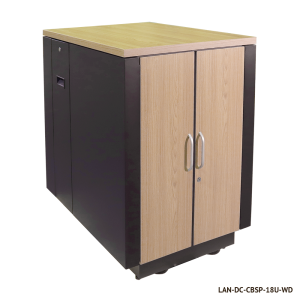 LANMASTER SOUNDPROOF soundproofed cabinet, 750x1130 mm, wood finish, larch color